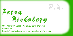 petra miskolczy business card